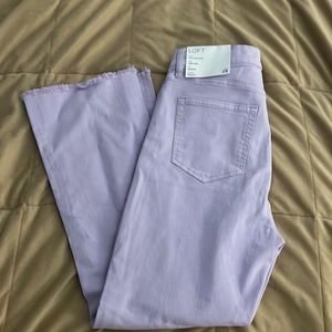 NWT LOFT the kick crop high rise capris pants lavender purple Ann Taylor